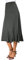Donne Elegante Elastico Alta Vita Camoscio Midi Gonna Casual A-Linea Svasato Swing Gonna(S, Grigio Scuro)