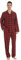 YUSHOW Ensembles de Pyjama Homme à Carreaux Coton Vêtements de Nuit Manche Longue Haut et Bas, Rouge Noël, L