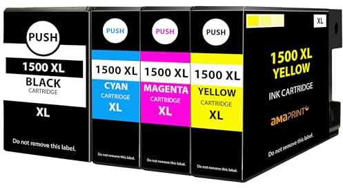 Amaprint 4 XL Patronen kompatibel mit Canon PGI 1500XL passend für Canon Maxify MB2000 MB2050 MB2100 MB2150 MB2155 MB2300 MB2350 MB2700 MB2750 MB2755