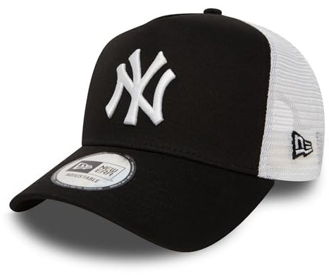 New Era New York Yankees MLB Clean Schwarz Weiß Verstellbare 9Forty A-Frame Trucker Cap für Kinder - Child
