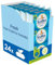 Scottex Lot de 24 paquets de papier toilette humide frais avec eau micellaire et vitamine E, biodégradable et sans plastique | 24 paquets de 74 services, 1 776 unités | Lingettes humides jetables par