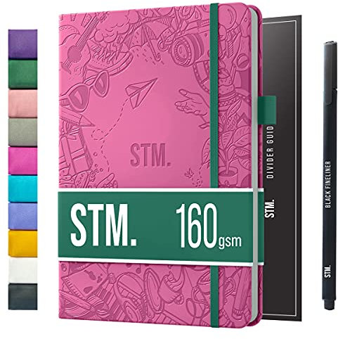 Scribbles That Matter Notizbuch A5 dotted + Free Pen! - Your 150 Seiten Bullet Dotted Journal Auslaufsicheres, 160gsm dickes Papier für die Arbeit Hardcover notizbuch dotted (5,75 x 8,5), Rosa