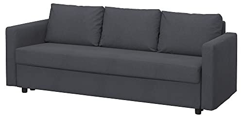 Soferia Sofabezug Kompatibel Mit Friheten 3er Bettsofa Sofaüberzug Sofaüberwurf Sofaschoner Kunstleder Lederoptik Wasserabweisend Pflegeleicht Antiallergisch Eco Leather Grau Anthrazit