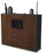 Stil.Zeit Highboard Kommode Rachelle, Korpus anthrazit matt, Front Holz-Design Walnuss (136x108x35cm), Push-to-Open Technik & Leichtlaufschienen