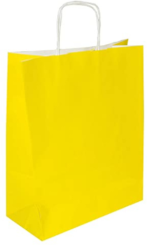 goodsforbusiness 50 x Papiertaschen Papiertüten | sehr stabile Papiertüten aus 100g/qm Kraftpapier mit Kordelgriff