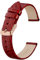 BISONSTRAP Bracelets de Montre en Cuir, Bandes de Remplacement Souples avec Boucle Polie, 12mm,Rouge avec Boucle en Or Rose