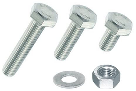 Sechskantschrauben M5 inkl. Mutter + Scheibe, Stahl verzinkt (M5 x 10 mm, 10)