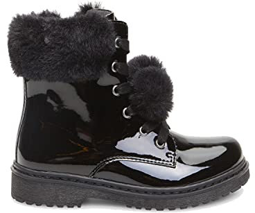 BATA Anfibi da bambina con inserti in eco pelliccia