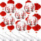 30 Stück chinesische japanische LED-Laternen, Dekoration, inklusive 6 Stück 30 cm Kirschblumen, Papierlaternen, Festival, Party-Dekoration