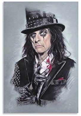 JEYUAN Poster und Drucke 60 * 90cm Senza Cornice Alice Cooper Poster Decorazione Soggiorno Camera da letto Pittura