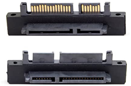chenyang Lot de 2 adaptateurs SATA mâle vers SATA femelle coudé à 90 degrés pour disque dur 2,5/3,5