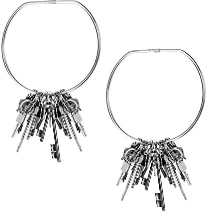 HASLED 2 Pièces Metall Organizer Ring, 150 mm Achlüsselring Groß, Keychain, Towel Rings, für Badezimmer, Küche, Schals, Krawatten, Handtücher und Dekorative Accessoires