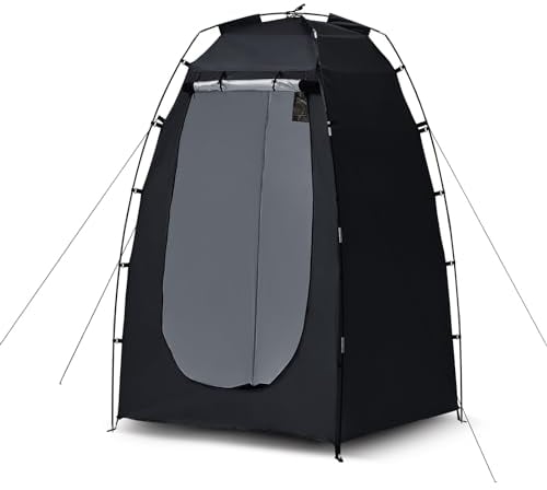 CLIPOP Pop-Up-Zelt, wasserdicht, leicht, einlagig, Frühlings-Campingzelt, einfacher Aufbau – für Strand, Wandern, Festival, Outdoor (Schwarz)
