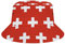 Fischerhut mit Schweizer Flagge, modische Sonnenkappe, verstaubarer Outdoor-Fischerhut für Damen und Herren, Teenager, Strandkappen, Angelkappe