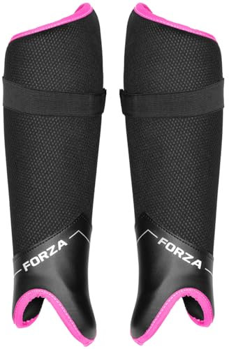 FORZA Pro Protège-Tibias de Hockey sur Gazon | Protection à Haut Impact pour Tous Les Joueurs (Rose, Petit (S))
