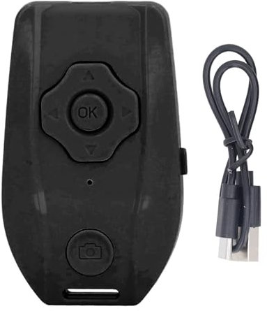Bluetooth Remote Page Turner, Kabellose Kamera-Fernbedienung, USB Wiederaufladbar, Kabellose Kamera-Auslöser, Fernbedienung, Foto- und Video-Clicker für Smartphones, Selfies