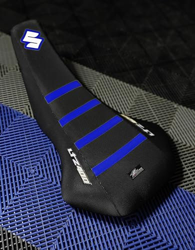 Extreme Graphics Sitzbezüge für Quad LTZ 400, rutschfest, Schwarz mit blauen Streifen