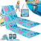 KESSER® 2er Set Strandmatte klappbar mit Verstellbarer Rückenlehne, Tragegurt, wasserdichter Tasche & Aufbewahrung – Faltbare Sonnenliege für Strand, Garten & Terrasse je 130 kg belastbar
