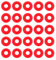 Lybunair 25 Pièces Joints en Silicone Rouge de Qualité Supérieure, Sceau de Co-sceau de Caoutchouc, Remplacement de Joint de Bouteille D'eau pour Brassage à Domicile