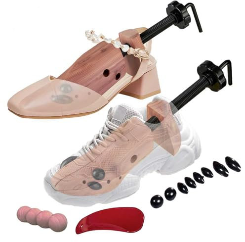 Easylife 2-Way Cedar Mens Shoe Stretchers (Size 7-12). Shoe Expanders for Men - Stretches Width & Length, Bunion Shoe Stretchers, Shoe Stretchers Mens Shoes - Includes Shoehorn, Bag & Cedar Balls
