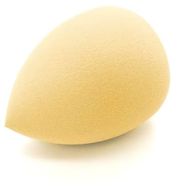 Single Beauty Blender | Teardrop Shaped | Makeup Blending Sponge | Extra Soft | Fashionable | Soft Puff | Powder Makeup Sponges | Different Shapes and Colours | (Sunshine Yellow)