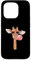 Hülle für iPhone 15 Pro Niedliche Giraffe mit Brille und rosa Kaugummi, Afrika