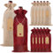 Burlap Wine Bags, 12Pcs Wine Gift Bag with Drawstrings Tags, Wine Bottle Gift Bags, Reusable Wine Bottle Covers for Wedding Birthday Blind Tastings Christmas Travel Party Home Storage