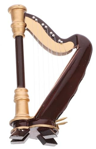 JOINPAYA Mini- Modell Holzharfe Replik Tischdekorationsmusikinstrument Heimdekoration Geschenkbox Incl