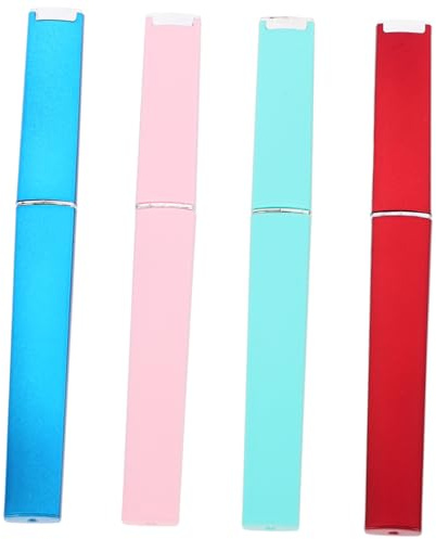 PACKOVE 4stücke Kristallglas Nagelfeile Doppelseitige Struktur Glatte Oberfläche Kompakt Wiederverwendbar Geeignet Für Fingernägel Und Zehennägel Temperiertes Glas in Blau Rot Und Grün