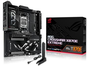 ASUS ROG Crosshair X870E Extreme AMD X870E AM5 E-ATX Gaming Motherboard – 20+2+2 Power Stages, DDR5, PCIe 5.0, 5X M.2, 5G & 10G LAN, Wi-Fi 7, USB4 Type-C, LCD da 5 pollici, overclocking e rete AI