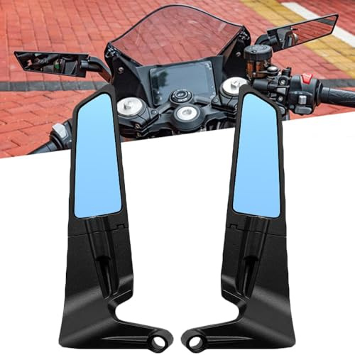 JsjjQf Motorrad Spiegel für Honda CBR650R CBR 650R CBR 650 R,Motorrad Rückspiegel Motorrad Lenkerendenspiegel Einstellbare Rückspiegel Motorrad Zubehör,B Blue