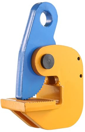 Morsetto verticale per sollevamento piastre 0,8-5 t, in acciaio resistente, con gancio di bloccaggio, blu, 1 T, ideale per edilizia, magazzini e uso industriale