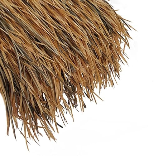 Techo De Paja Artificial, Rollo De Paja De Plástico Simulación De Techo,Rollo De Techo De Paja Mexicana,Rollos De Paja De Simulación,Paja Decorativa Palma Para Terrazas Y Cercas(A,18Pcs)