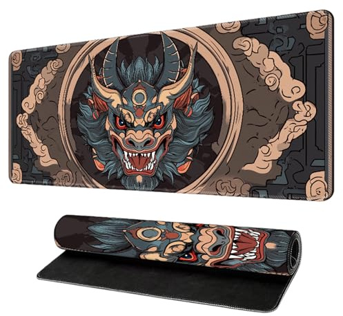 Tapis Souris Gamer XXL Culture Japonaise Tissu Haute Précision Base Caoutchouc Antidérapante Nettoyage Facile Accessoire Clavier Portable