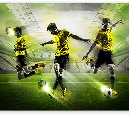 murando - Vlies Fototapete Fussballstadion 350x256cm Foto tapete Schlafzimmer Wohnzimmer Vliestapete XXL Wandtapete Motivtapeten 3d Effekt Wand Dekoration - Fußball grün Kindertapete Kinderzimmer