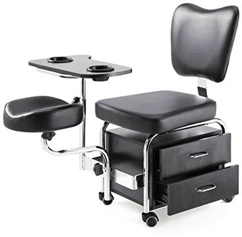 Manicure Pedicure Nail Station Chair Beauty Table Desk Stool Spa Drawers PED1