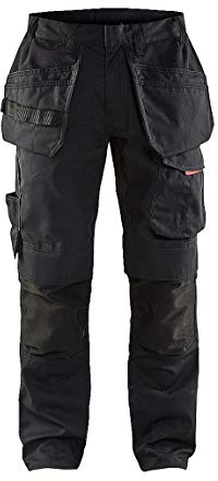 Blaklader 14961330 Service Shorts mit Nageltaschen, schwarz/rot, grootte C58