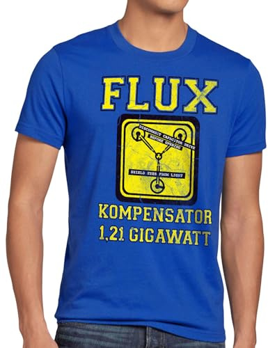 style3 Flux Kompensator Herren T-Shirt McFly Game Gamer Zukunft Zurück Zeitreise
