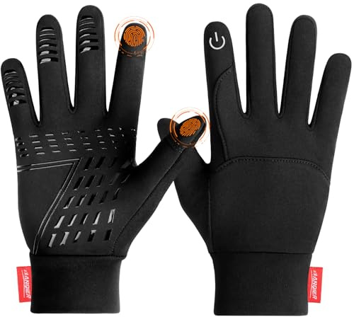 coskefy Running Gloves, Thermal Touch Screen Gloves Winter Men Women for Cycling Biking Sports Walking Skiing Liners