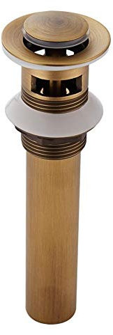 Set di scarico universale Valvola Pop-up Valvola di Scarico lavandino in Ottone Adatto, Piletta Scarico lavabo con Troppopieno, Adatto per lavandino Bidet Vasca (5 colori) ( Color : Bronze )