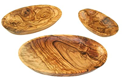 D.O.M.® Schale oval aus Olivenholz (Länge ca. 20 cm (Groß))