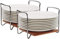 E-ROOM TREND Plate Rack Stands Dish Holder Organizer Adjustable Size 2 Pack Large Dish Storage Rack With Easy Carried SS304 Handles for Kitchen Drawer Cabinets Shelf Cupboard Corner (A042)