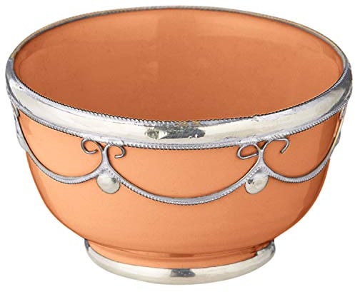 Orientalische Keramikschale Keramikteller Rund Miranda Braun Ø 11cm Groß | farbige marokkanische Keramik Schale Teller aus Marokko | Orient große Keramikschalen flach Geschirr orientalisch handbemalt