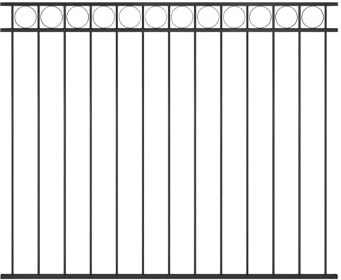 vidaXL Zaunelement Stahl 1,7x1,5 m Schwarz