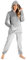 CityComfort Set Pigiama Donna Invernale in Pile, Pigiami con Cappuccio, 2 Pz Abbigliamento da Casa, Regalo Donna Adolescenti (Grigio,M)