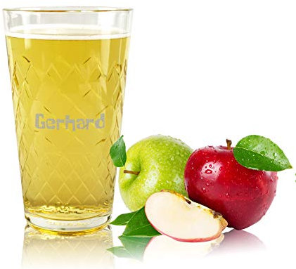 Apfelweinglas mit Gravur | 0,5L Geripptes groß mit Namen oder Wunschtext gravieren | spülmaschinenfest robustes Trinkglas | Äbbelwoi Glas Geschenkidee Geburtstag Weihnachten