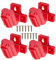 Crtbelfy 4 Packs Red Plastic Wall Mount Tool Holder for Milwaukee M12 12V Drill