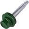 AERZETIX - C57180 - Set di 50 - Vite autoperforante Ø4.8x35mm + rondella di tenuta EPDM - verniciato in colore verde muschio RAL 6005 - impronta della testa 8mm esagonale - in acciaio