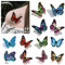 Acevegue 110 Stück Fake Tattoos, 3D Bunte Kleine Schmetterling Temporäre Tattoos Schmetterlinge Deko, Klebetattoos Erwachsene Tatoos zum Aufkleben Damen Sticker Mädchen Geburtstag Geschenk Karneval