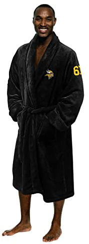 Northwest The Company Offizieller NFL Minnesota Vikings Herren-Bademantel mit Nummer, 66 x 119,4 cm, Größe L/XL, Violett